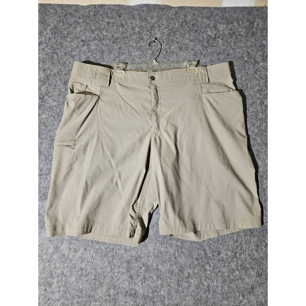 Duluth Trading Co Flex Dry On The Fly Shorts Mens 44 Beige Cargo Hiking Stretch